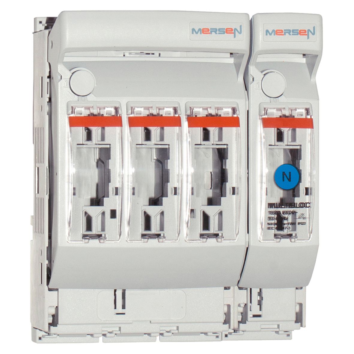 T1002127 - MULTIBLOC 00.ST8 160A, 3-pole+N = solid link / pole 4, leading/lagging,M8 screws